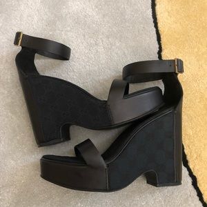 Gucci wedge platform sandal